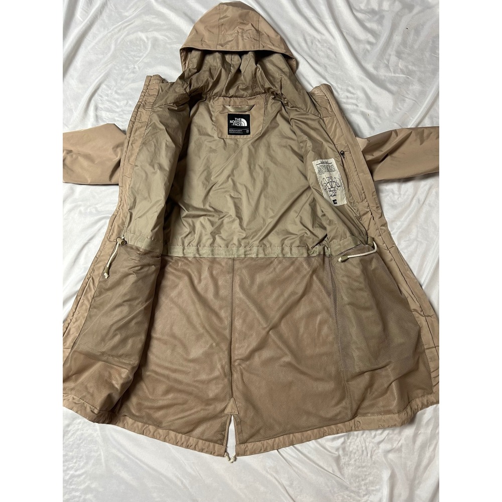 The North Face Womens Cagoule DryVent Parka Rain Jacket Tan XS NF0A2S51 - Picture 6 of 16
